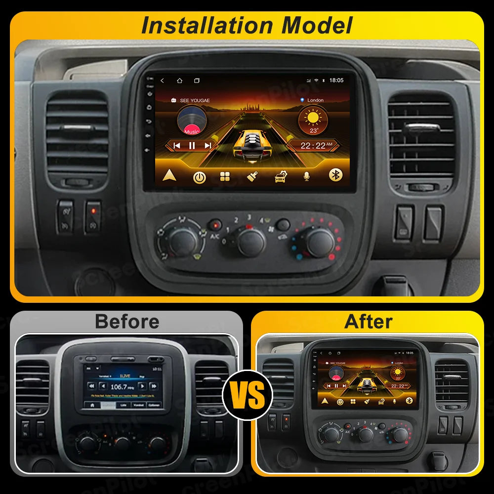 Android Car Radio for Renault Trafic 3 / Opel Vivaro B (2014-2018)