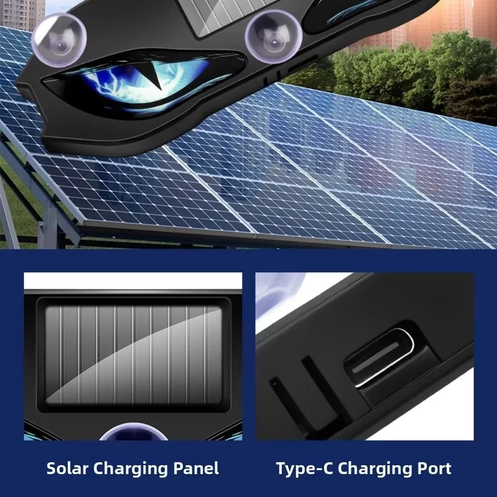 Solar Car Demon Eye Light — Flashing Safety Warning Signal Light