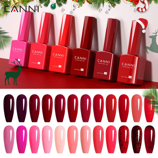 Christmas Red Gel Nail Polish - Full Coverage Soak Off UV LED