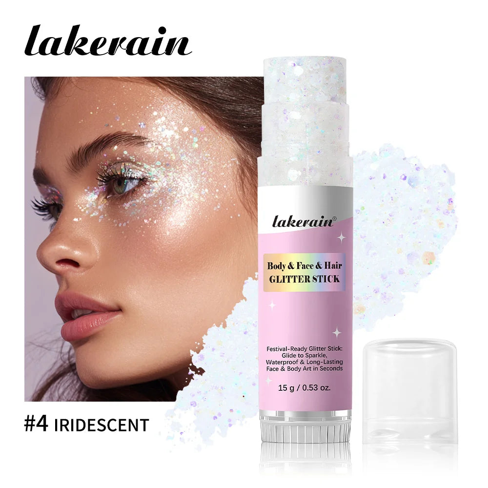 Body Shimmer Stick Glitter Glow Waterproof Long Lasting Non Sticky Smooth Rich & Dazzling Glitters Body For Festival Party Makeu