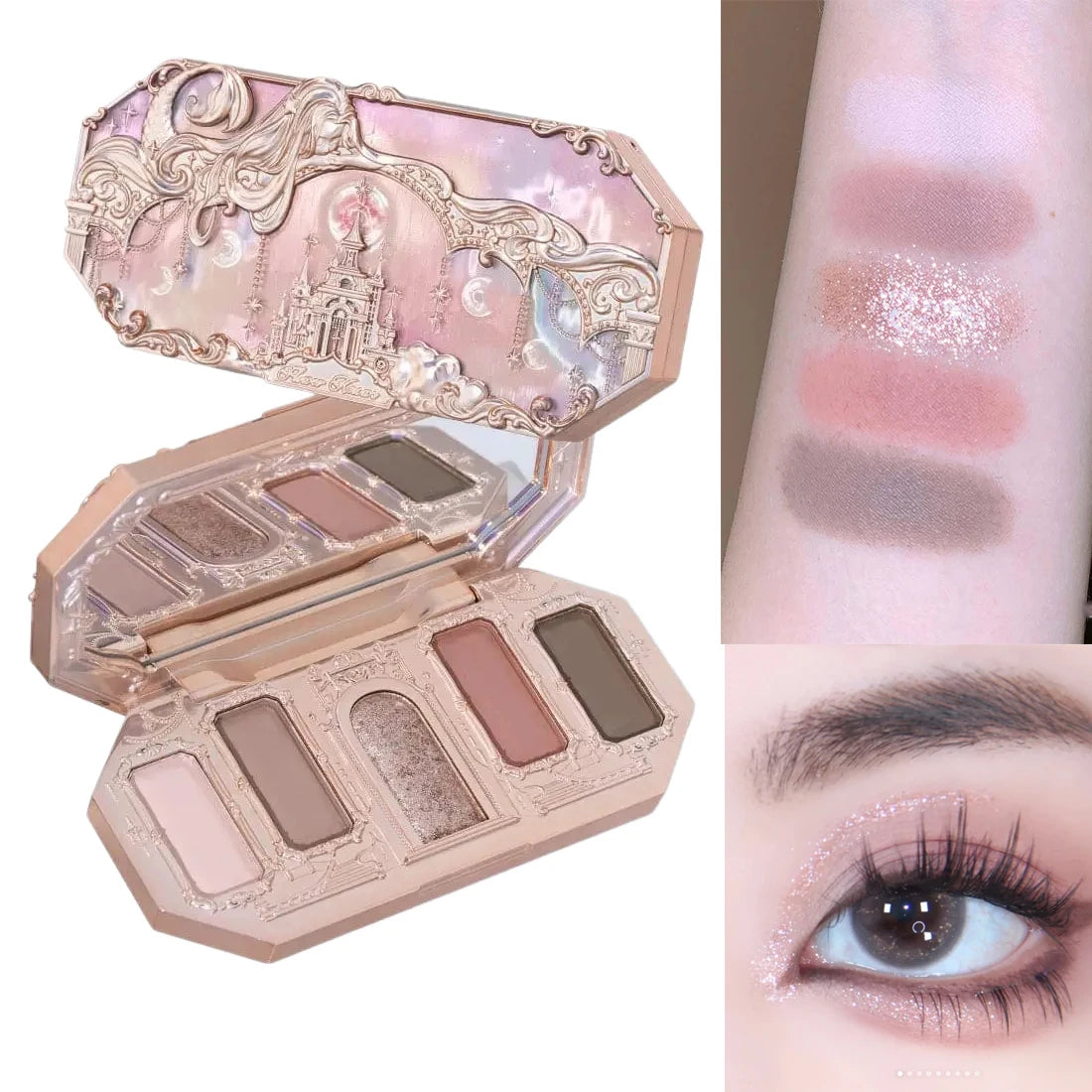 Flower Knows 2026 Bunny Garden Makeup Palette – Cute Rabbit Eyeshadow, Blush & Highlight All-in-One