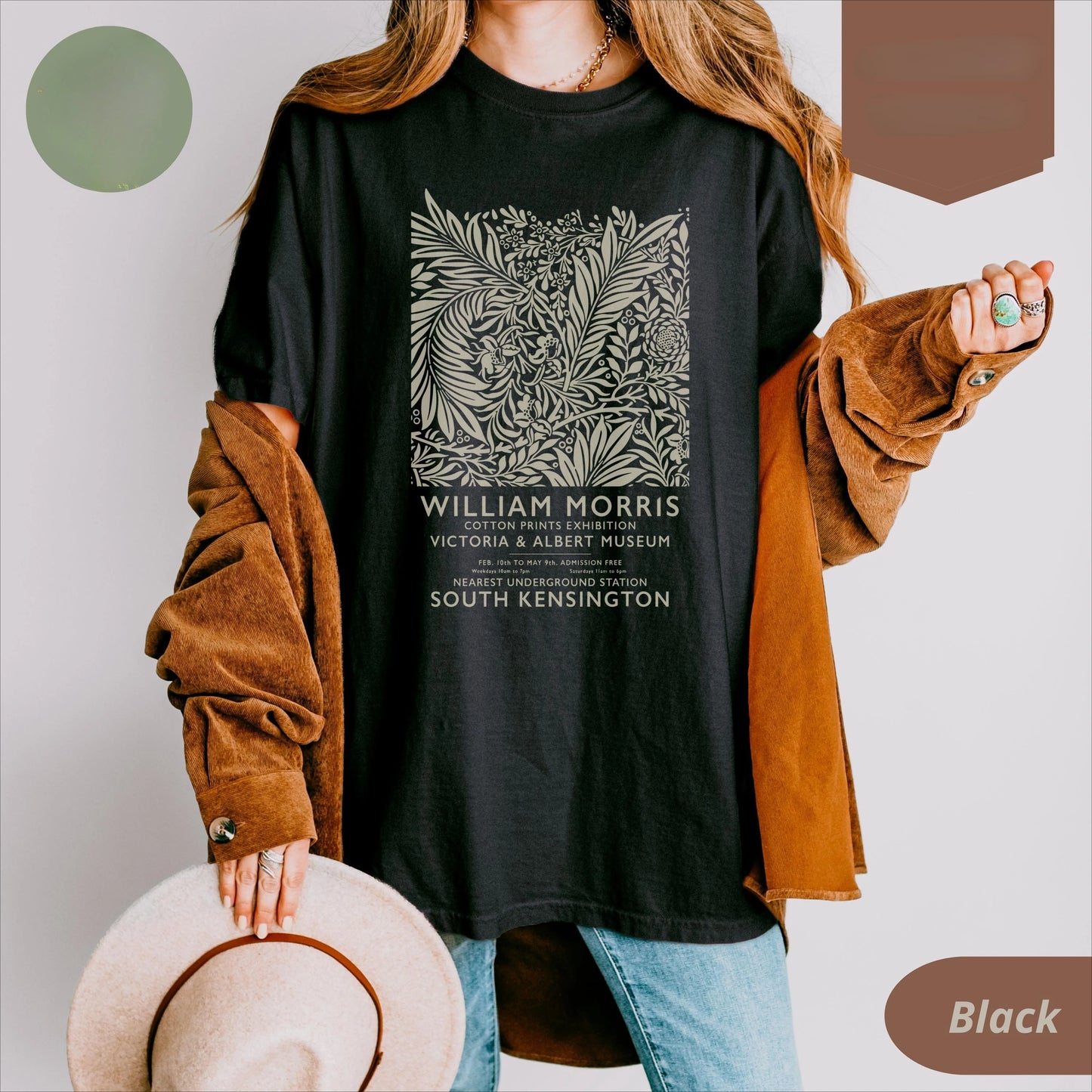 Women's Retro Floral T-Shirt — Oversized Cotton Summer Tee