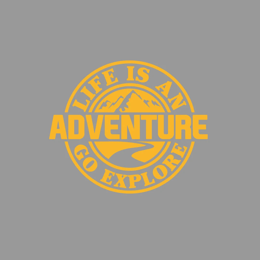 Life Is An Adventure Car window glass sticker camping RV off-road adventure motorcycle personalized latte art decorative sticker