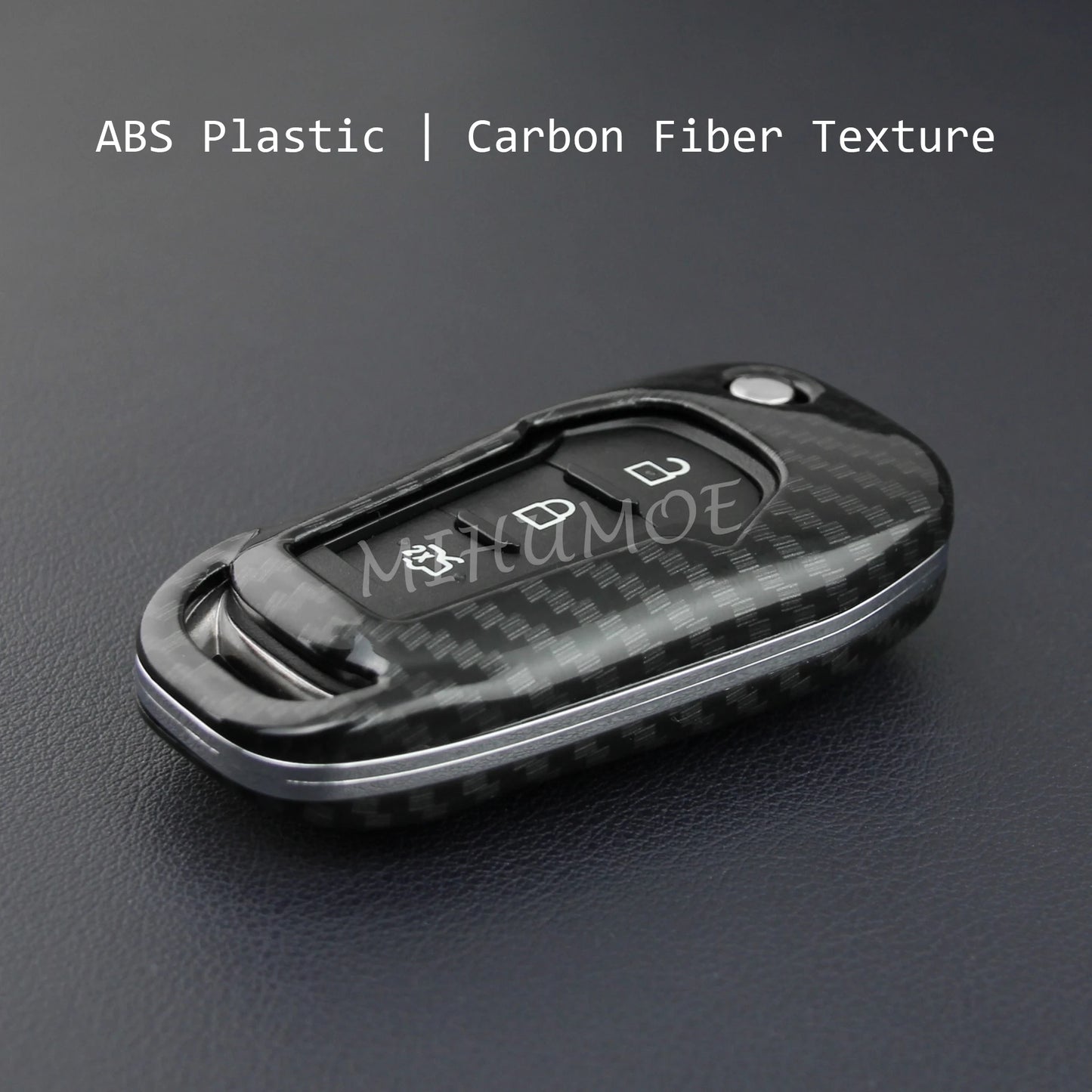 Carbon-Fiber Flip Key Fob Cover for Ford F-150 / F-250 / F-350 / Ranger