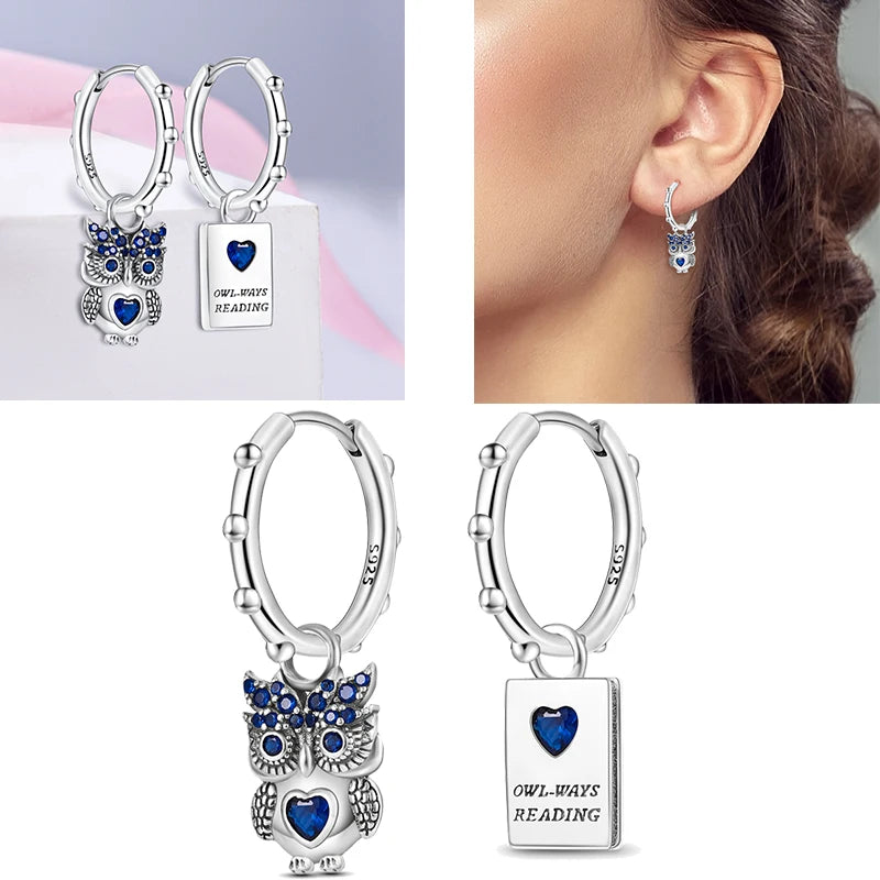 Sparkling Gold Woman Hoop Earrings 925 Sterling Silver Butterfly Colored Zirconium Earrings for Women Jewelry Anniversary Gift
