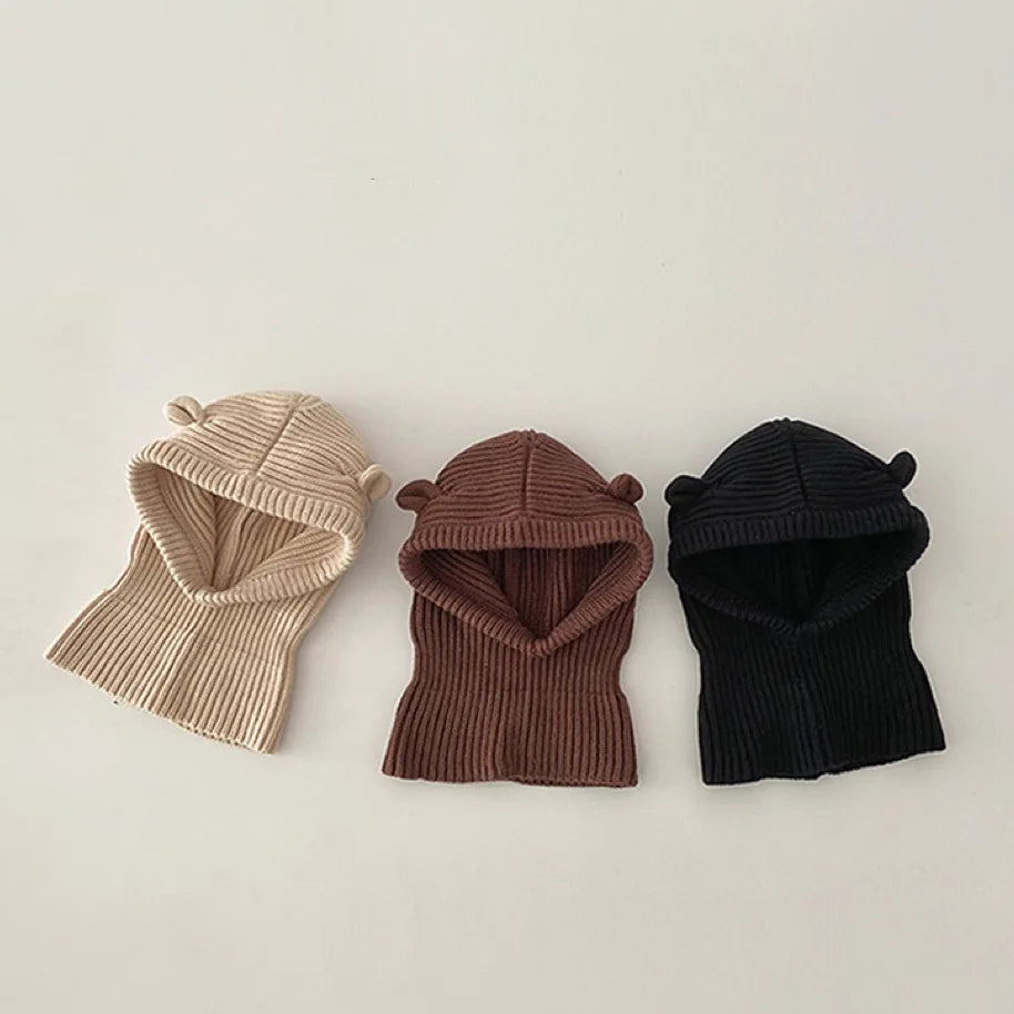 Baby Knit Bonnet and Scarf Set - Ear Flap Winter Hat for Toddlers