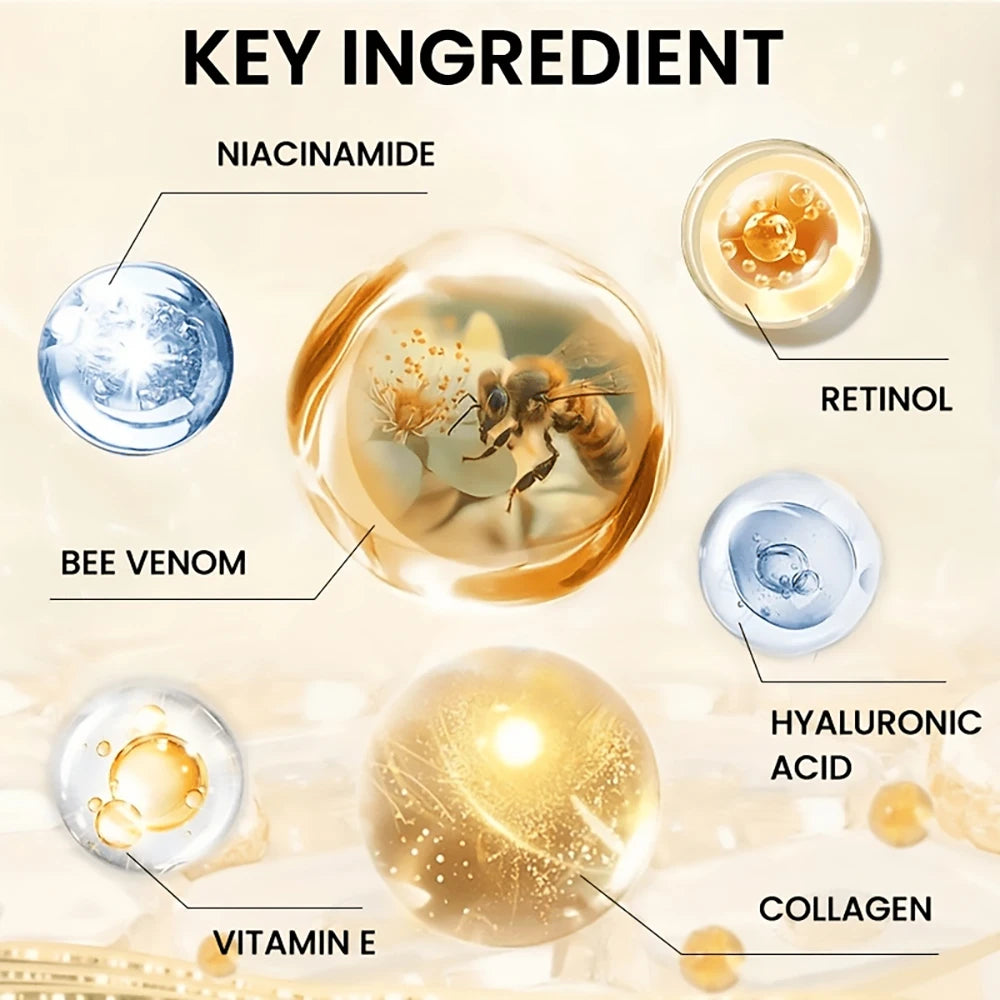 SUYARUN Bee Venom Collagen Anti-Aging Face Serum | Firming Lifting Moisturizer | Wrinkle Reduction | 24H Hydration.