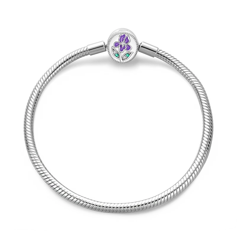 925 Sterling Silver Heart Charm Bracelet for Women - DIY Beads