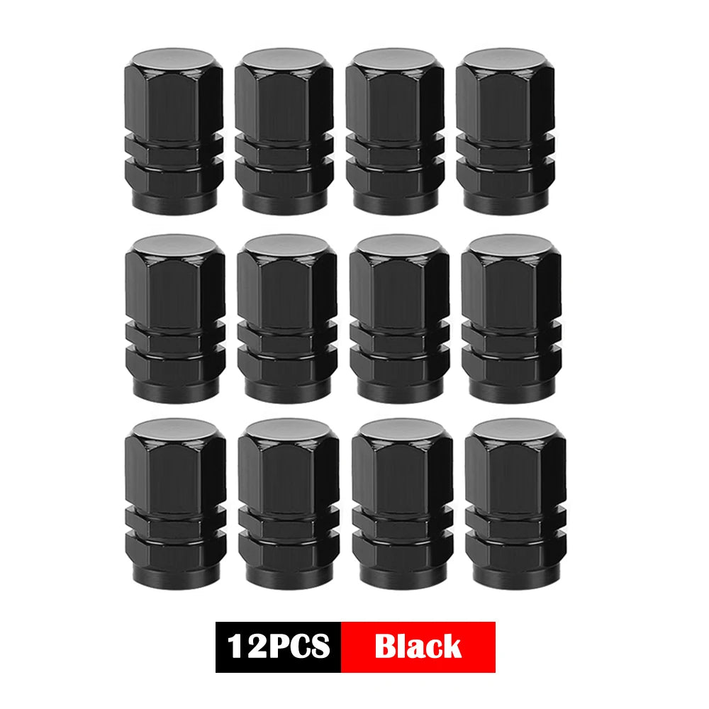 DSYCAR 12Pcs Universal Car Moto Bike Tire Wheel Valve Cap Cover Car Styling for Fiat Audi Ford Bmw Toyota VW Lada Opel Kia