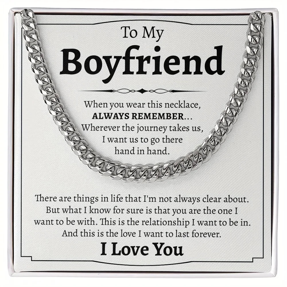 Cuban Chain Necklace for Him — Gift-Boxed Promise Necklace