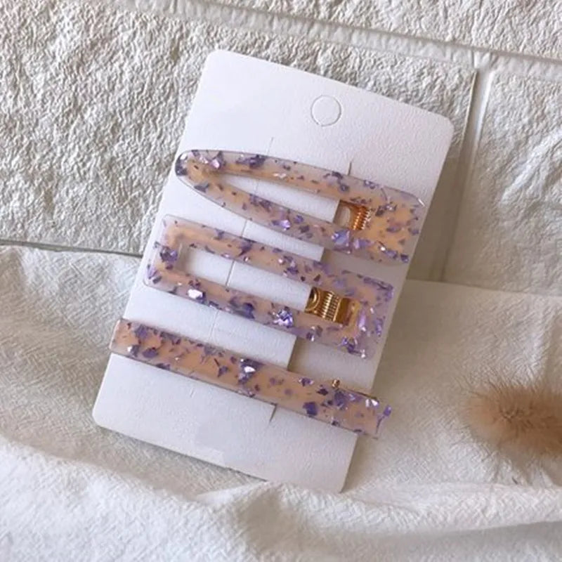 UXSL Girls Hairpins Cute Cat Acetate Hair Clips Headdress Womens Water Drop Leopard Print Barrettes Hair Accessories Gift