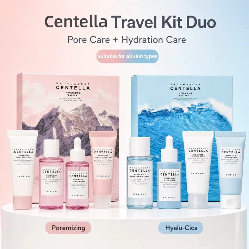 Centella Hyalu-Cica Travel Kit — 4pcs Toner, Serum & Cream Set