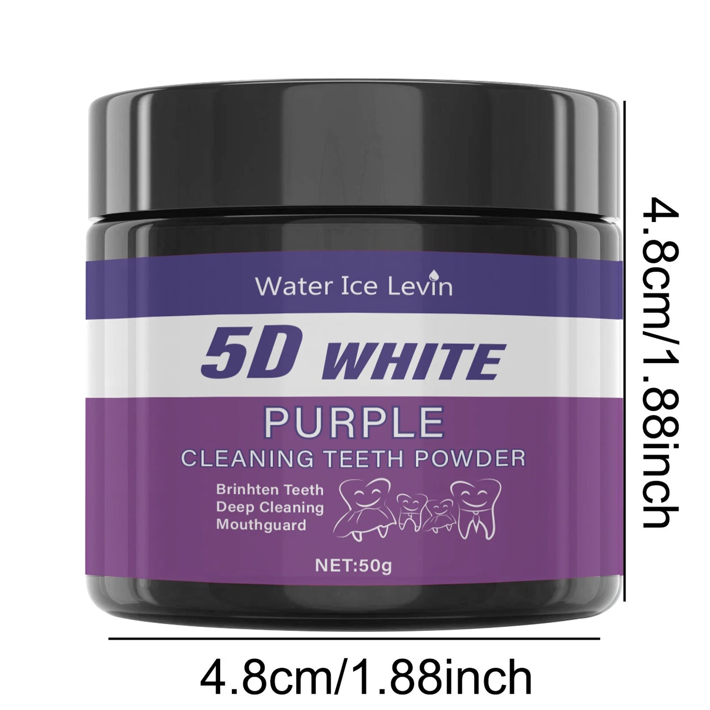 Purple Teeth Cleaning Powder - Whitens Teeth in 5 Days | Sulfate-Free