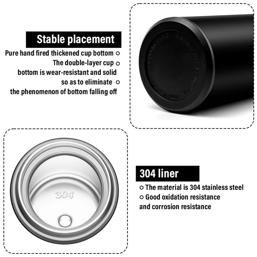 Stainless Steel Car Badge Thermos Mug Leak Proof Thermo Cup Smart Thermos Kettle For Mitsubishi Ralliart Pajero Eclipse Asx L200