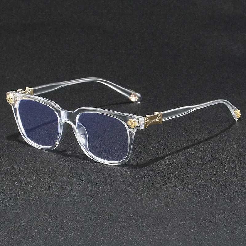 Oversized Blue Light Blocking Glasses for Women — Rhinestone