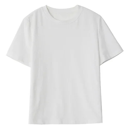 CHIC VEN Women's Basic O-Neck T-Shirt — Solid Short-Sleeve Pullover Tee