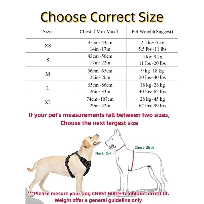 No-pull Strong Dog Harness Vest Harness for Dogs Small Medium Large Dogs Pet Accessories Corgi Chihuahua Shepherd Dog Supplies