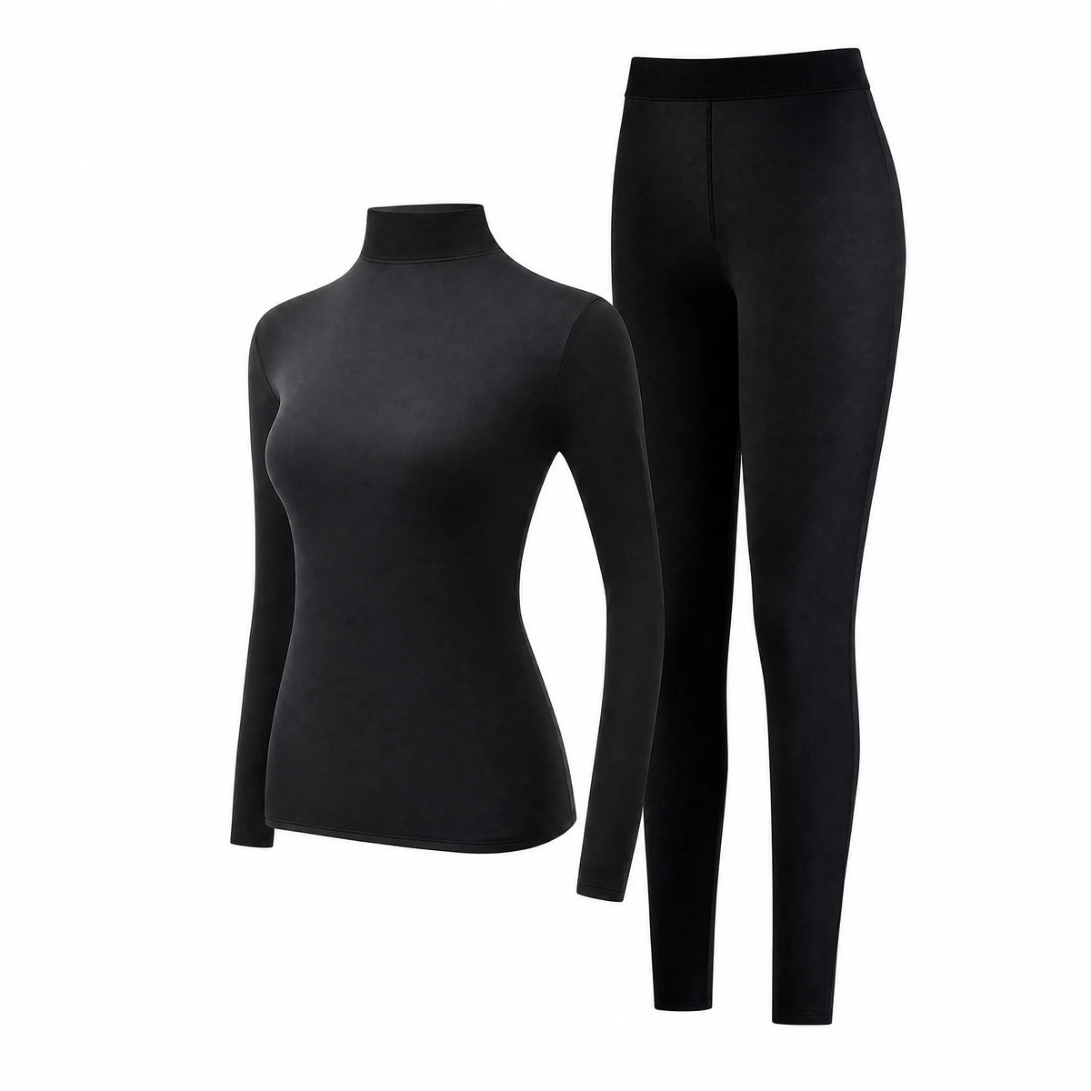 Women's Stacked High Collar Thermal Top - Seamless Stretch Base Layer - photo 7