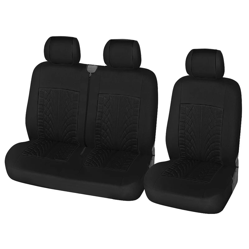 Universal Car Seat Covers 5 Pc Set with Tire Track Detail