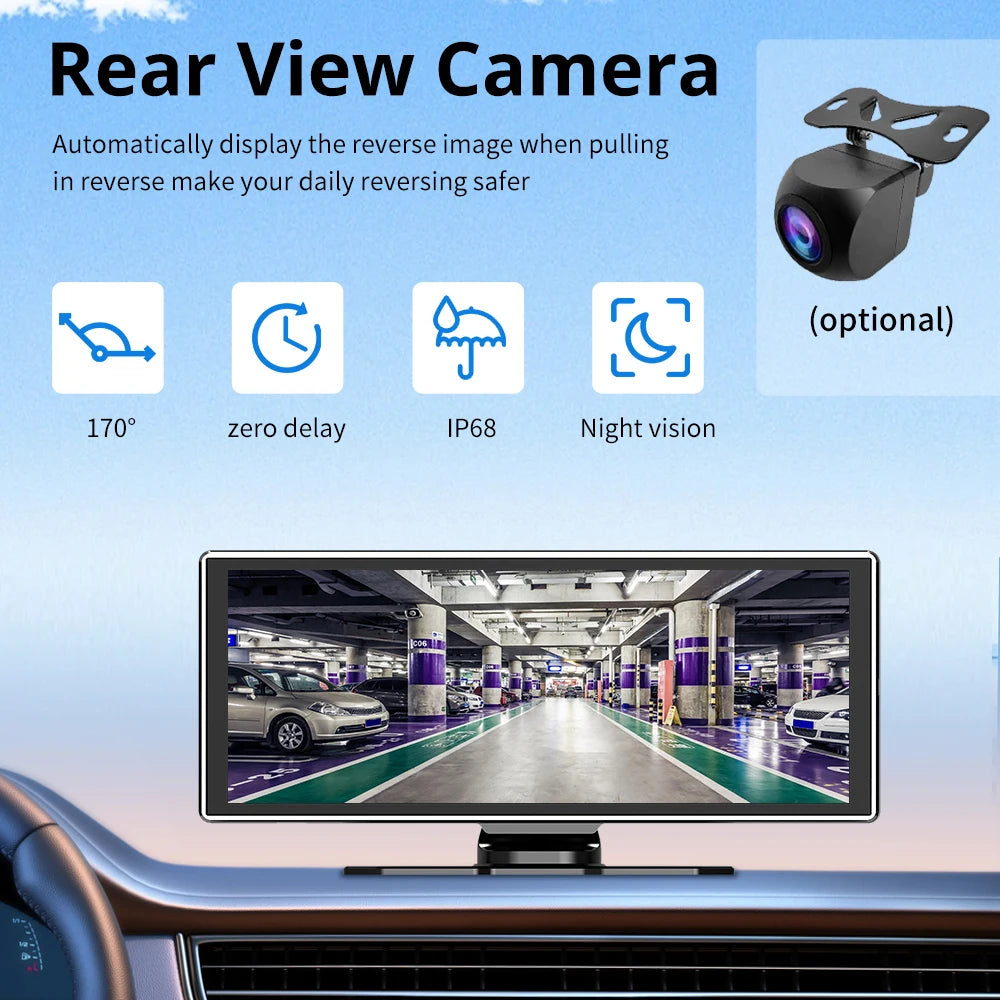 11.26" Universal Portable Wireless CarPlay & Android Auto Screen