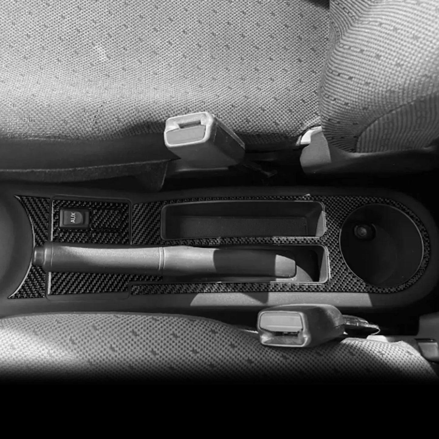 For Toyota Yaris 2006-2011 Carbon Fiber Central Control AC CD Air Outlet Gear Shift Panel Cover Trim Set Car Accessories Sticker
