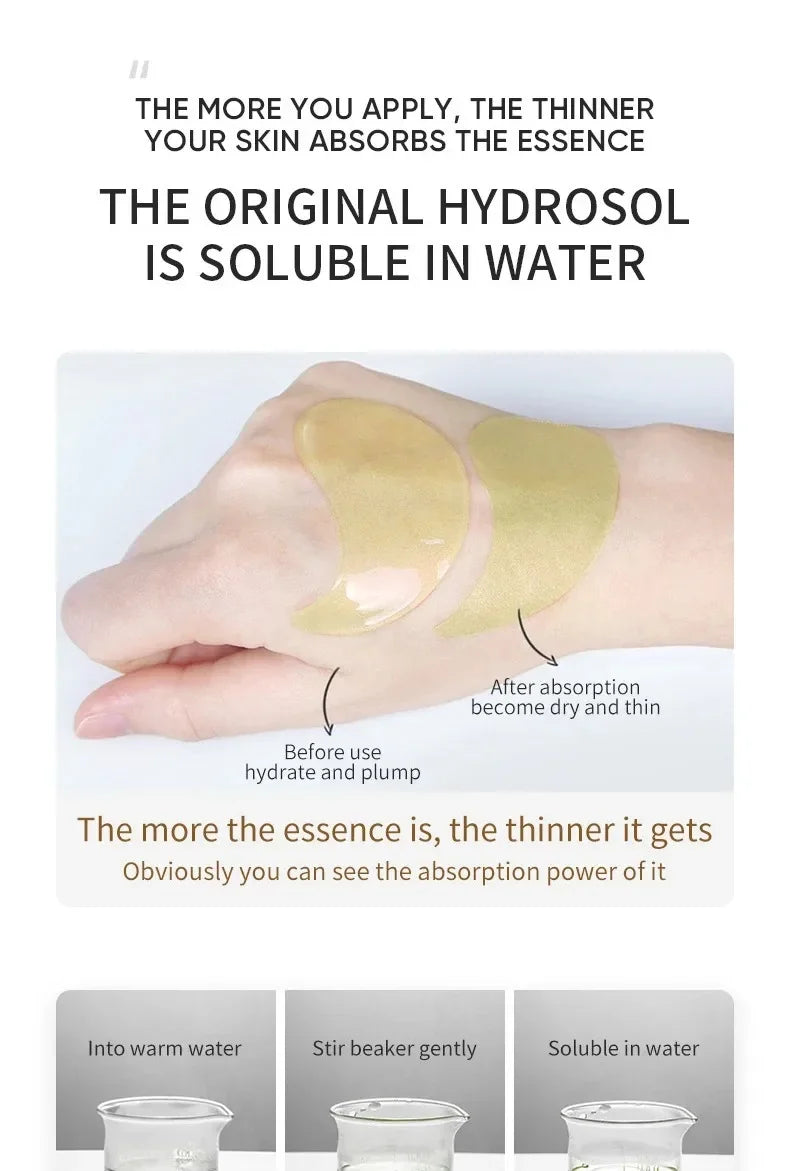 60PCS/120 PCS Eye Mask Avocado Gold Moisturize Firming Improve Eye Bags Eye Patches Anti Wrinkle Eye Patches for Dark Circles