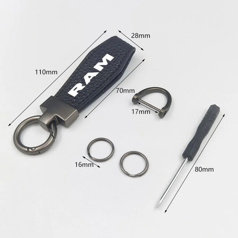 RAM Lanyard Keychain - Lychee Pattern with Gunmetal Buckle