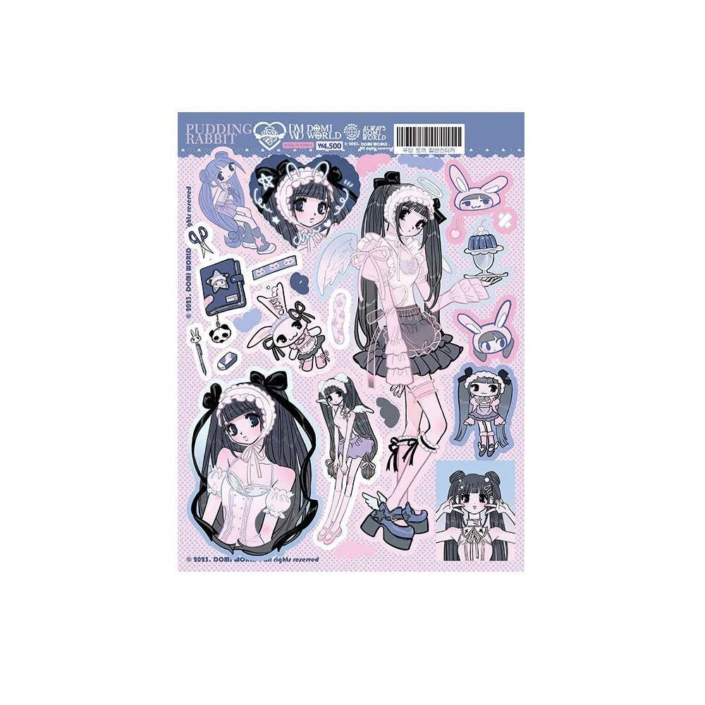 1/7 Pcs New Domi Character Stickers Korean Alternatives for Instagram Hot Girl Stickers DIY Phone Case Journal Materials