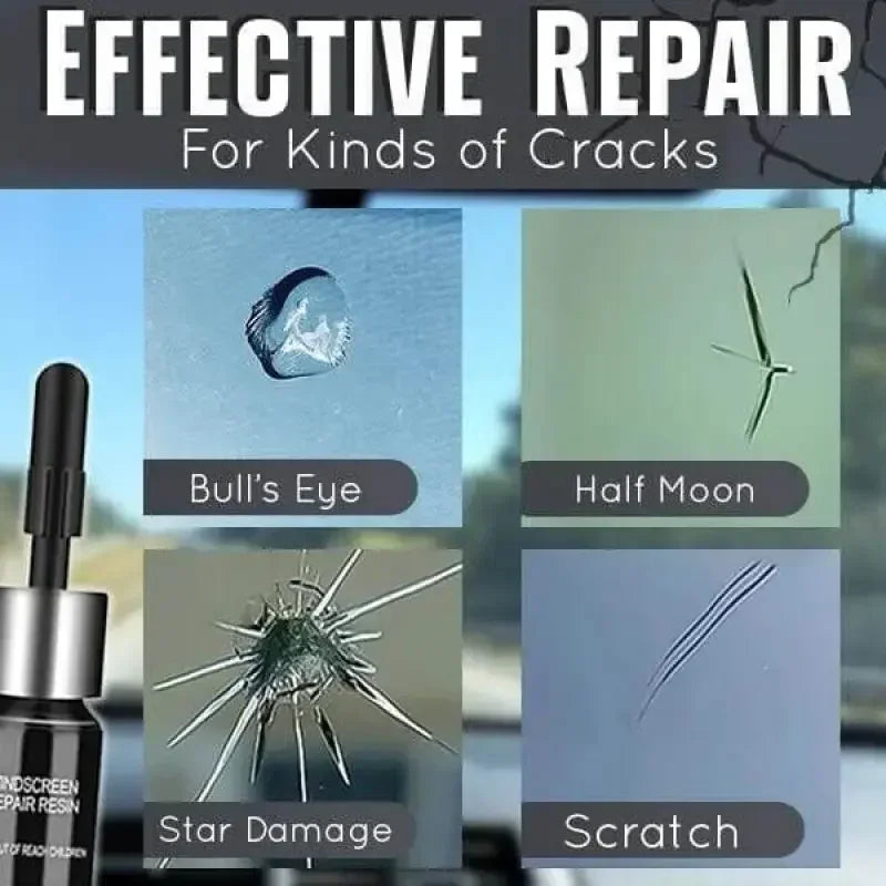 T698-Windshield Repair Kit  Glass Automotive Glass DIY Windscreen Tool  Fixing Chips Cracks Star-Shaped Crack Nano Fluid Filler