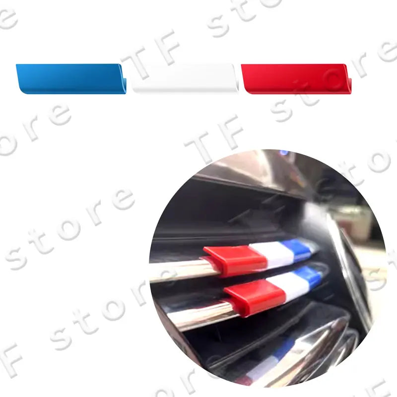 Car Flag Logo Grill Cover Trim for Peugeot Models 2008-5008