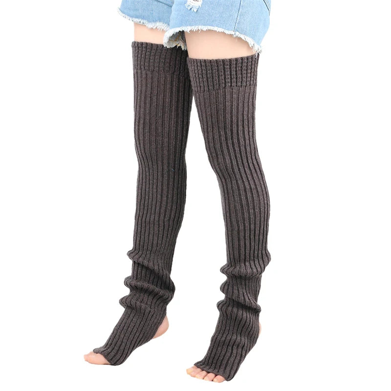 Women's 80cm Long Knit Leg Warmers - Loose Dance & Yoga Socks - photo 12