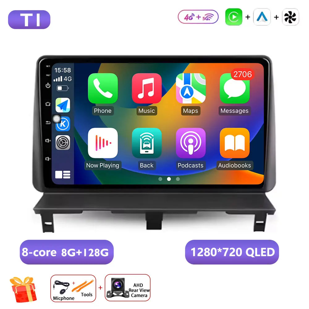 Car Stereo with Apple CarPlay & Android Auto, Compatible with Peugeot Partner 1 (2002-2008)