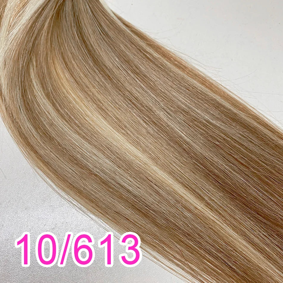 Straight Nano Rings Tip Hair Extension Ombre Natural Virgin 100% Human Hair Bulk Blonde Bundles Micro Beads Wholesale keratin
