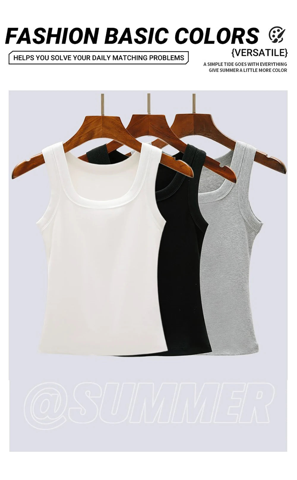 Summer Tight Tank Top Breathable Comfy Sleeveless Vest For Women's Outfits Slim Knitted Bottom Camisole Beauty Back Underwear