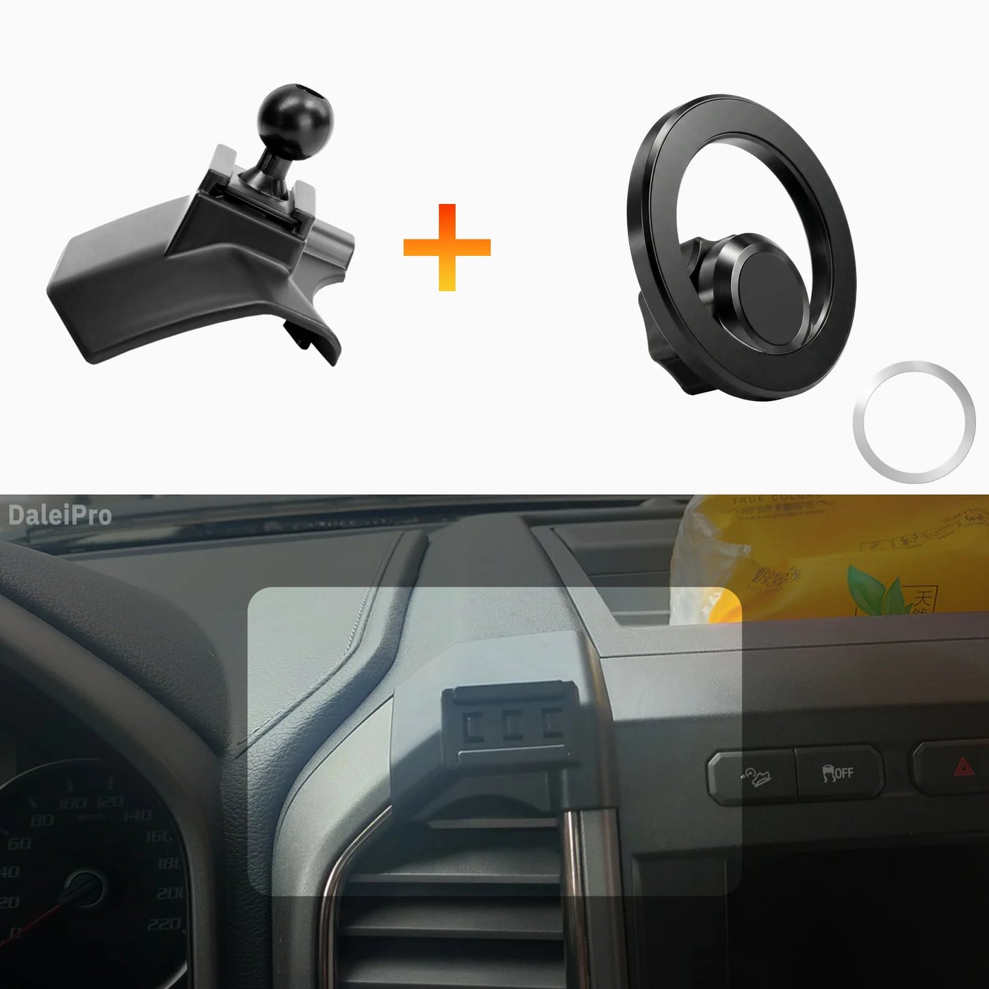 Magnetic Phone Mount with Wireless Charging for Ford F-150 Raptor 2019–2020