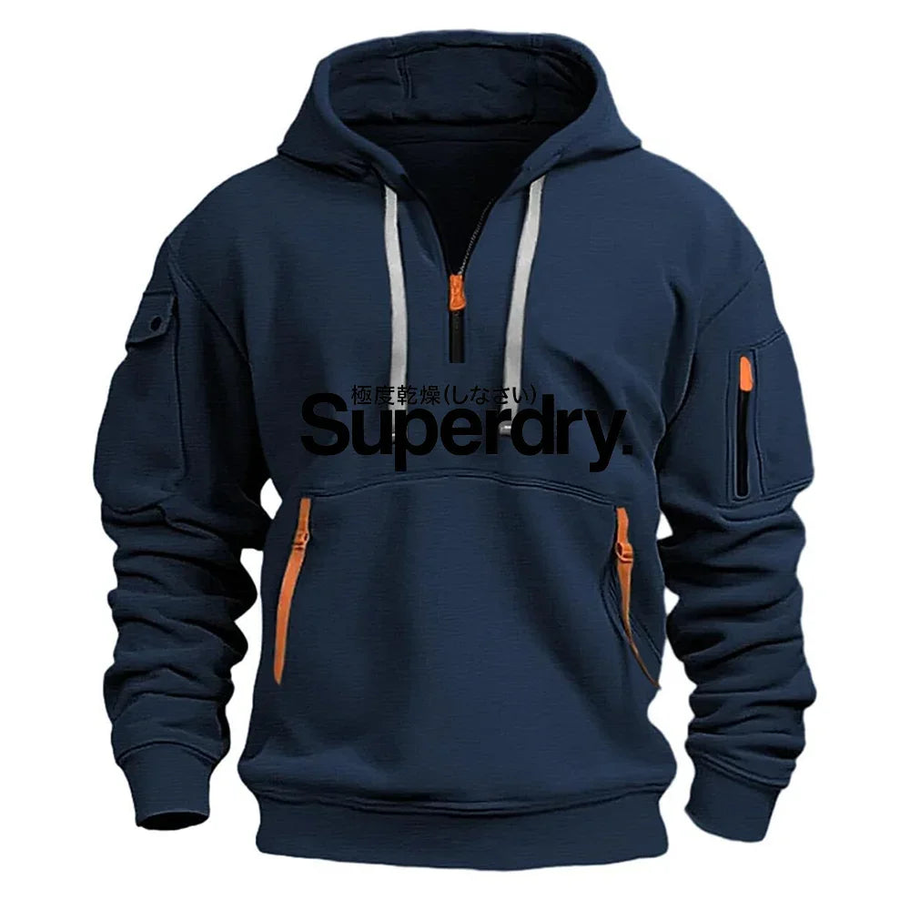 Men's Hooded Sweatshirt, Loose Pullover Hoodie