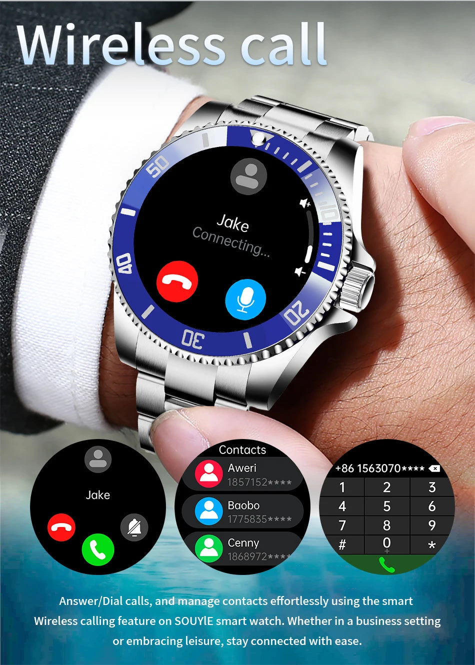 LIGE 2026 Luxury Smart Watch – Bluetooth Call, Health Monitoring & Multi-Sport | Men & Women Gift