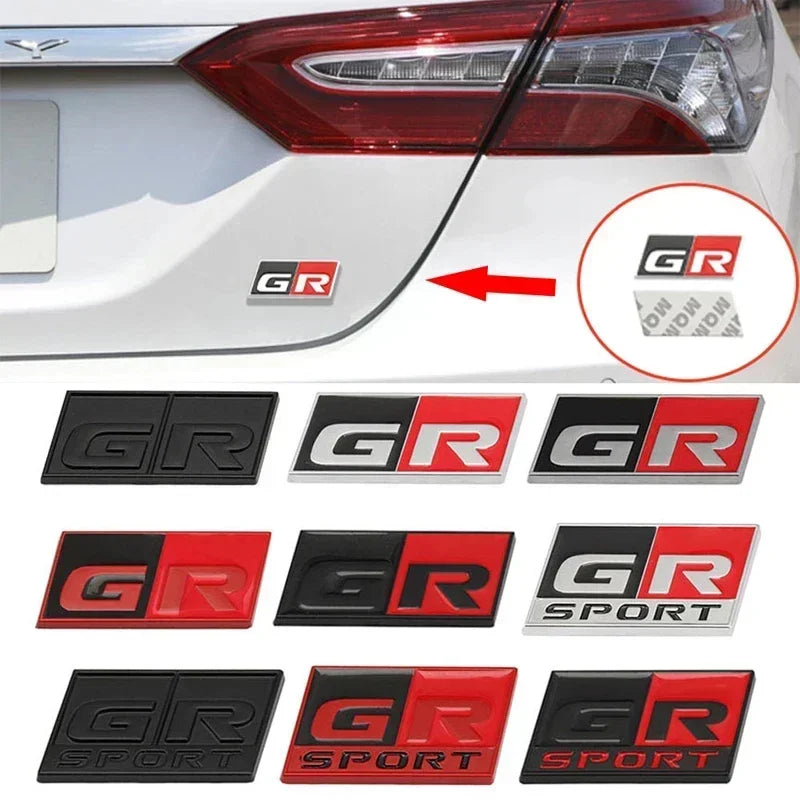 3D Metal Car Sticker Labeling Emblem Badge Decals For Toyota sport GR Sport RAV4 C-HR Avensis Prado Prius Car Auto Accessories