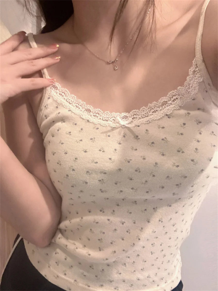 Y2k Short sleeve Sexy U Collar Floral Print Lace Slim T-shirt 2026 Summer Women Clothing Floral Slim Shirt Button T-shirt Top
