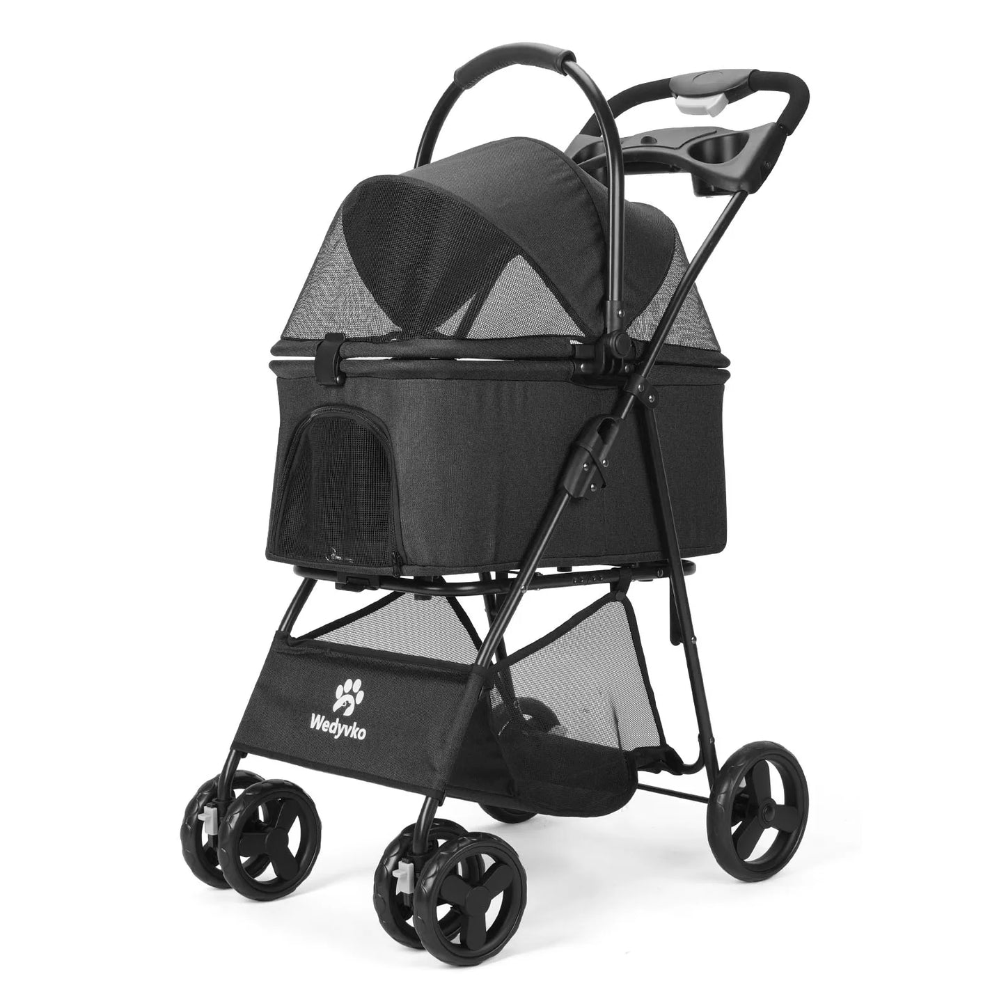 3-in-1 Pet Stroller with Removable Carrier – Folding All-Terrain Waterproof Stroller for Small & Medium Dogs & Cats | 7 Colors