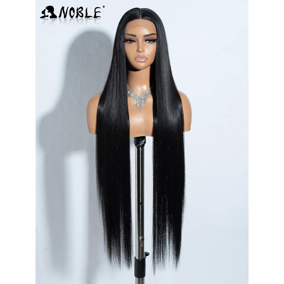 Noble Synthetic Lace Front Wig Cosplay 38 Inch 13X4X1 Straight Lace Front Wigs For Women Blonde Wigs High Density Lace Wig