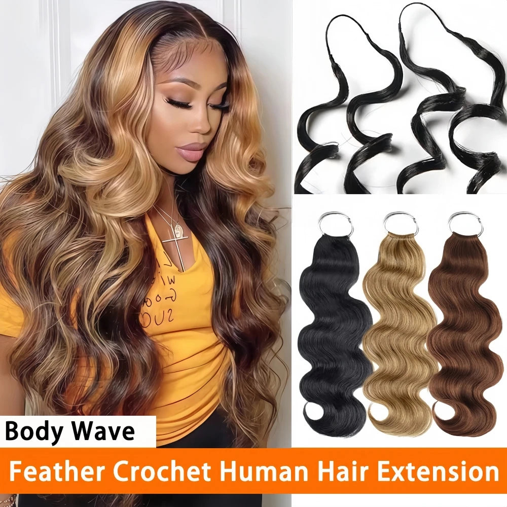 Reusable Knotless #27 Honey Blonde Highlight Crochet Bulk Human Hair For Boho Braids Body Wave Bundles Human Hair With Closure