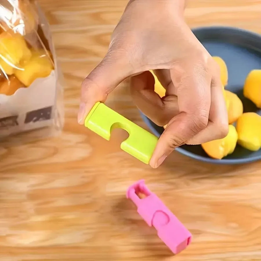 3Pack Food Bag Clips - Chip Clips Food Grade PP Airtight Seal, Non-Slip Reusable for Snacks Flour Bags Kitchen Storage