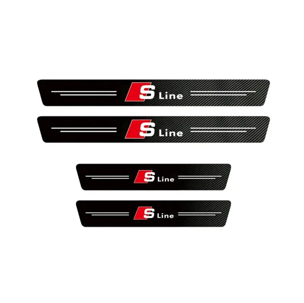 Audi Carbon Fiber Car Door Sill Protector Stickers