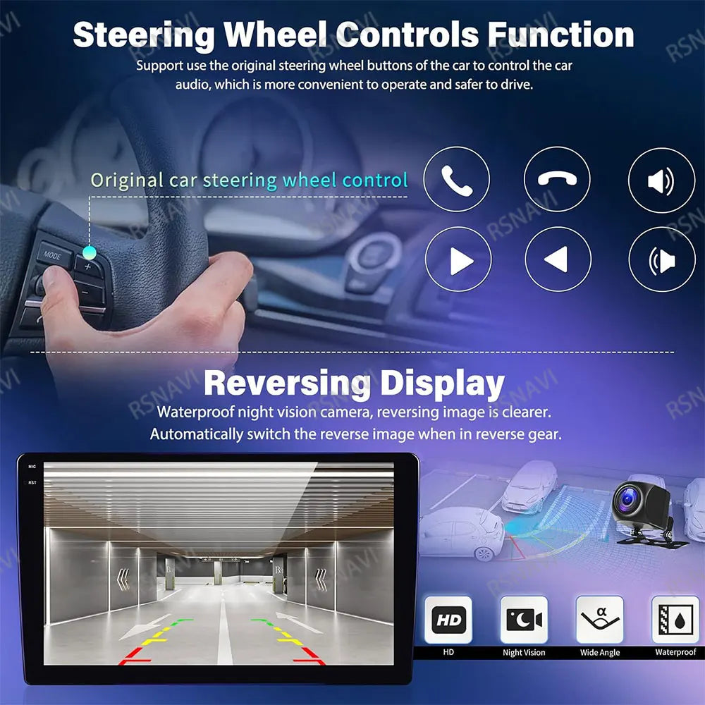 Android 14 Head Unit with CarPlay for Ford Focus 2/3 Mk2/Mk3 (2004-2011)