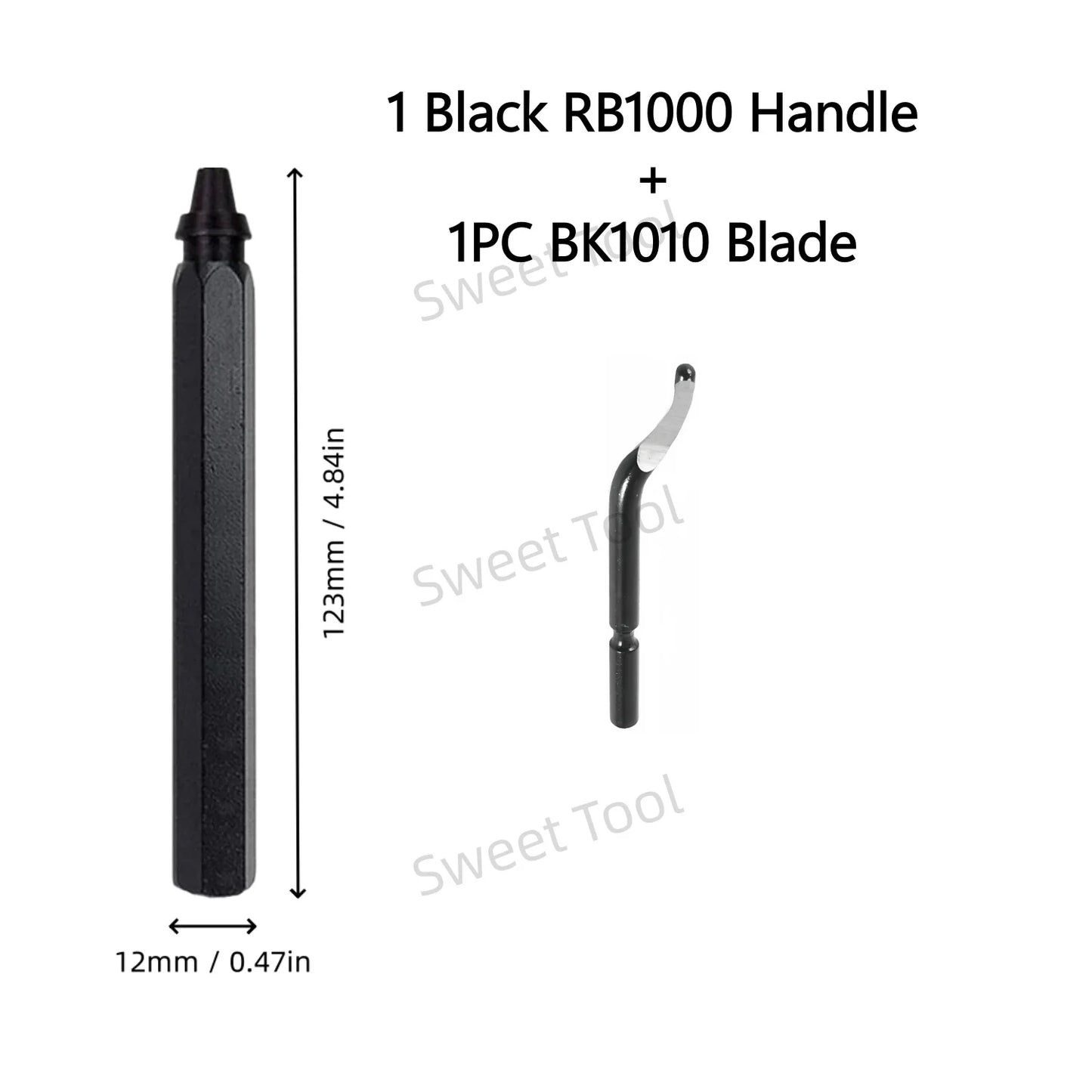 Deburring Tool Metal Handle with 1/10/11 Swivel Blades Burr Removal Reamer Tool for Plastic Metal Copper PVC Resin 3D Printing
