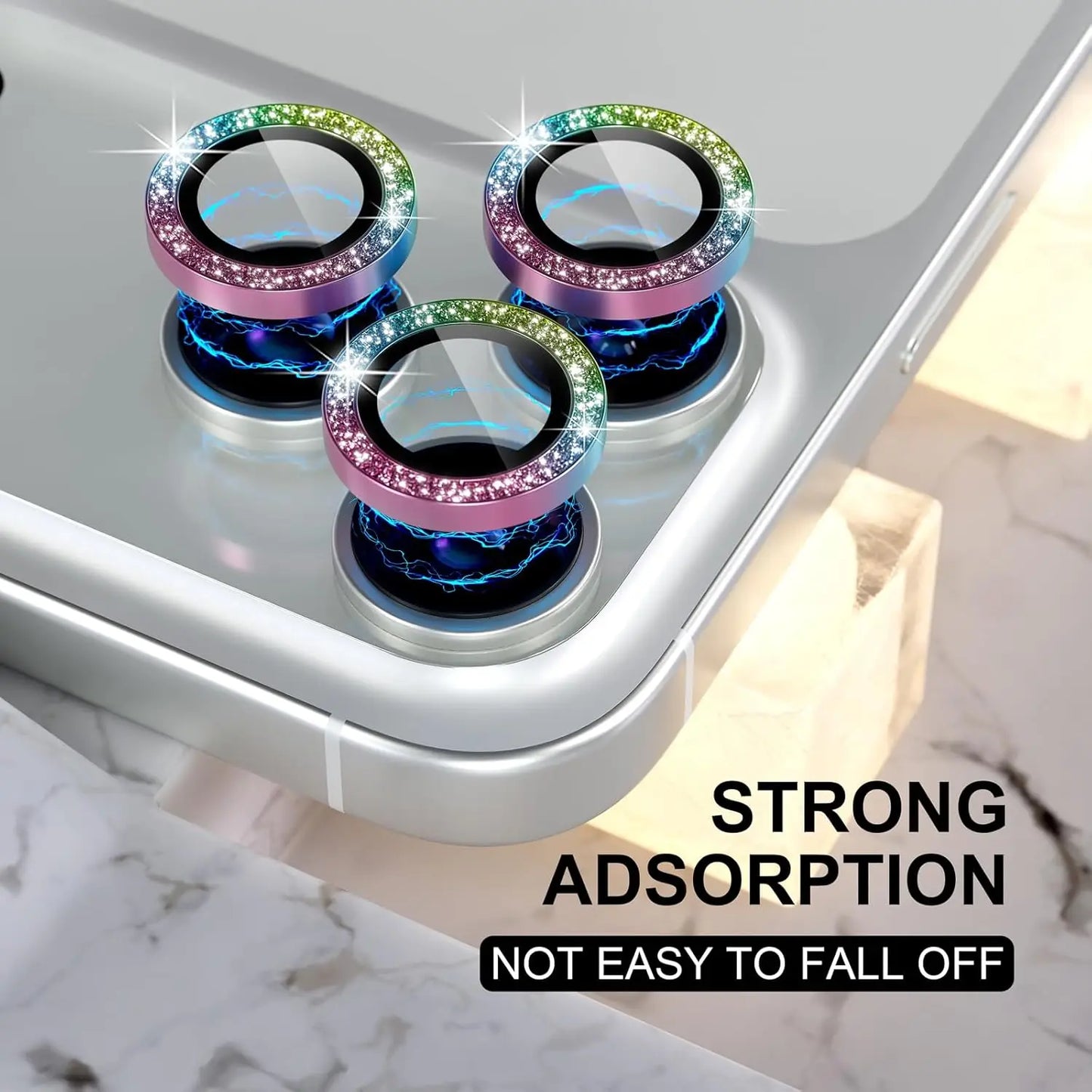 Bling Glitter Diamond Metal Frame Camera Protector For IPhone 17 Pro Max Air 17Pro Alloy Lens Tempered Glass Film Ring Cover Cap