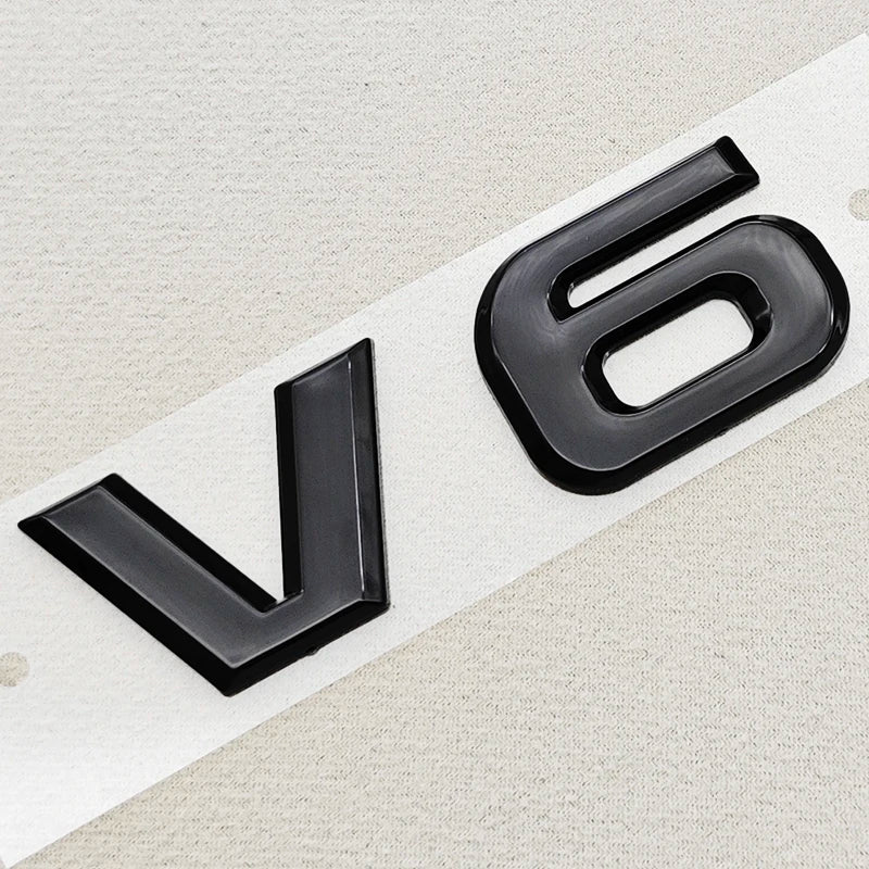 3D ABS Red Chrome Black V8 V6 Car Rear Trunk Sticker Emblem Badge Decals For TOYOTA Auto Accessories