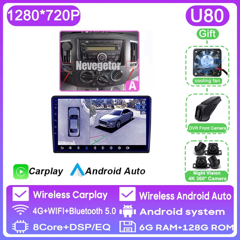 Stereo Car Radio For NISSAN NV200 2011 - 2018 GPS Navigation Android 16 Multimedia Player Carplay Auto 4G WIFI BT No 2din DVD