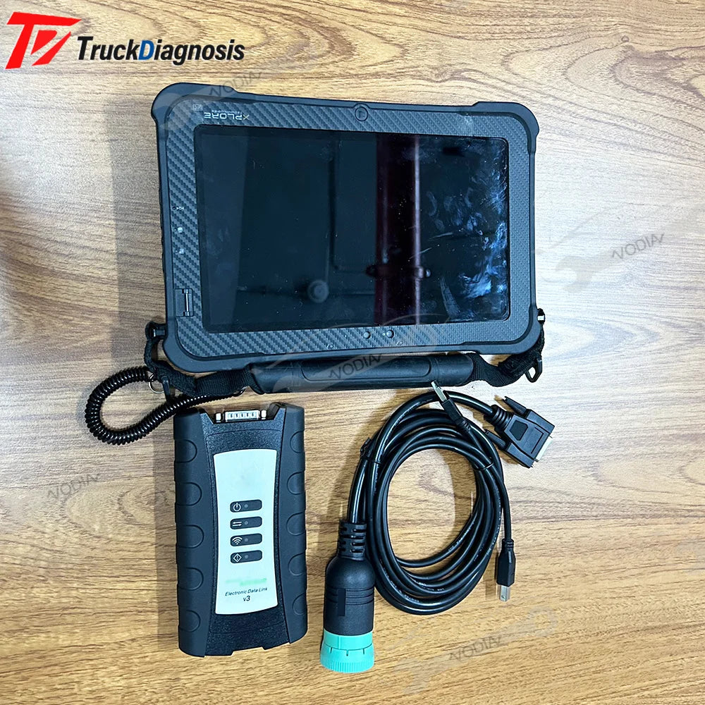 for EDL Scanner Interface For John EDL V3 Agricultural Tractor Heavy Vehicle Service Diagnostic Kit Tool+Xplore Tablet